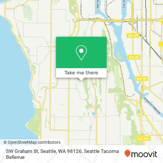 Mapa de SW Graham St, Seattle, WA 98126