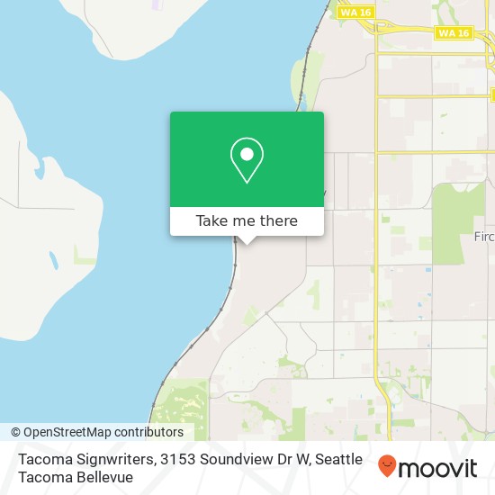 Mapa de Tacoma Signwriters, 3153 Soundview Dr W