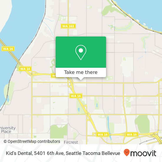 Kid's Dental, 5401 6th Ave map