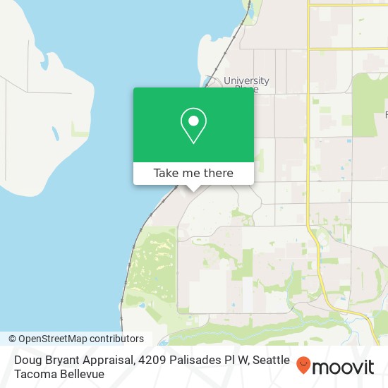 Mapa de Doug Bryant Appraisal, 4209 Palisades Pl W