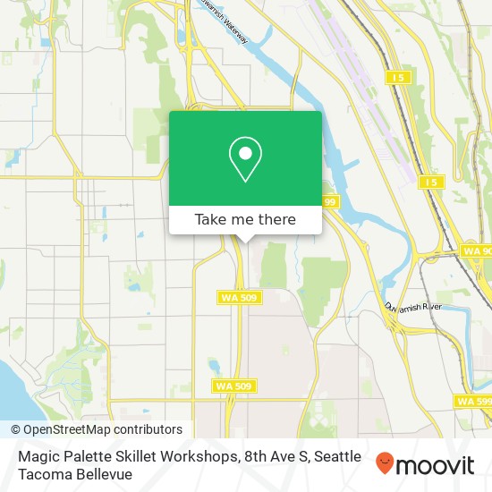 Mapa de Magic Palette Skillet Workshops, 8th Ave S