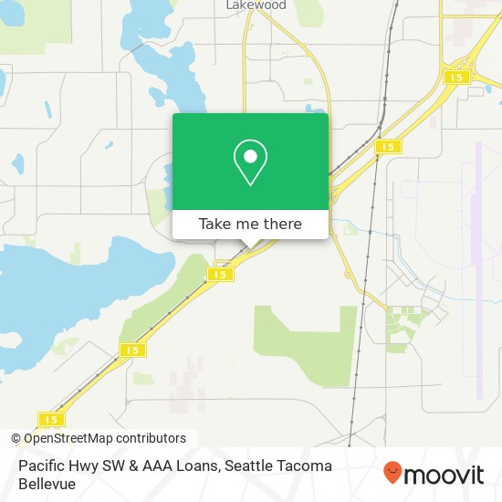 Pacific Hwy SW & AAA Loans map