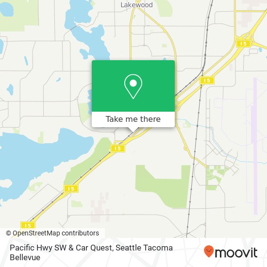 Mapa de Pacific Hwy SW & Car Quest