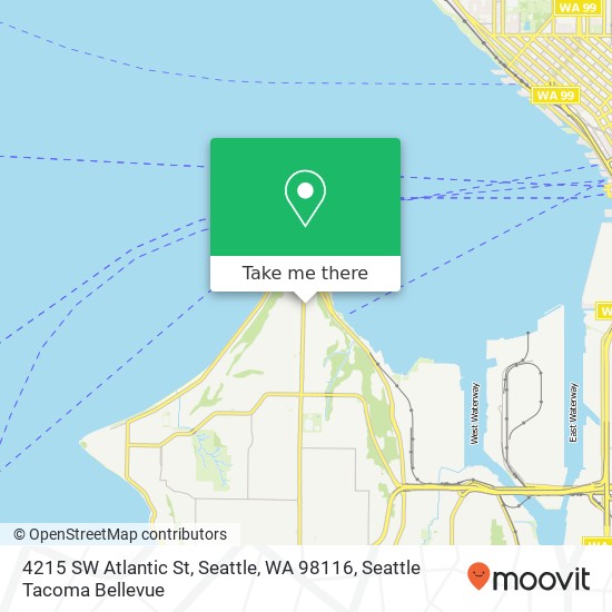 Mapa de 4215 SW Atlantic St, Seattle, WA 98116