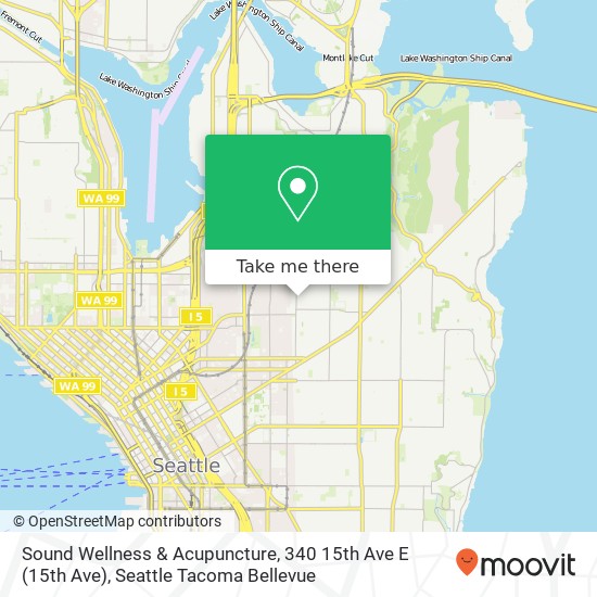 Mapa de Sound Wellness & Acupuncture, 340 15th Ave E