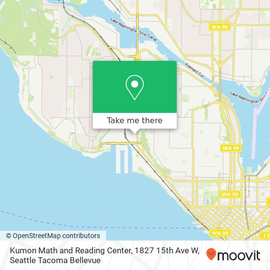 Mapa de Kumon Math and Reading Center, 1827 15th Ave W