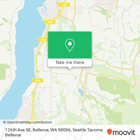Mapa de 126th Ave SE, Bellevue, WA 98006