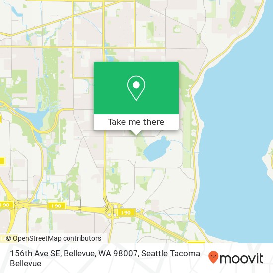 156th Ave SE, Bellevue, WA 98007 map