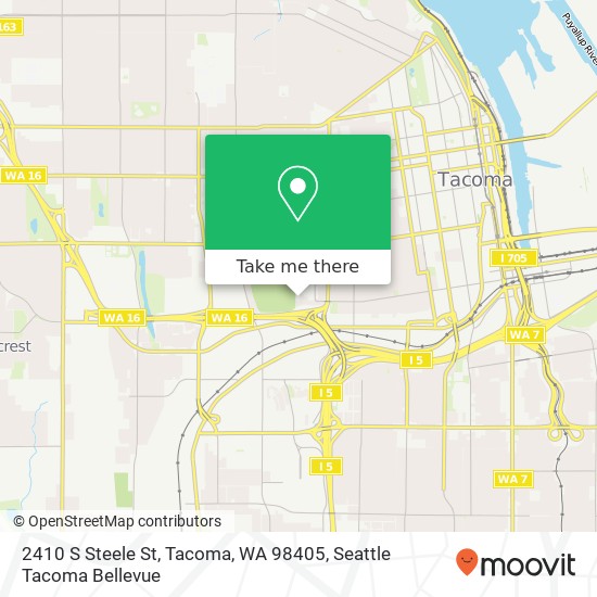 Mapa de 2410 S Steele St, Tacoma, WA 98405