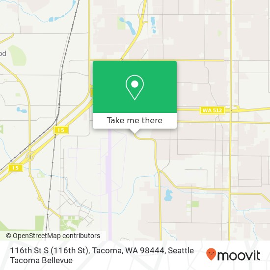 116th St S (116th St), Tacoma, WA 98444 map