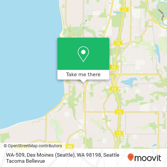 Mapa de WA-509, Des Moines (Seattle), WA 98198