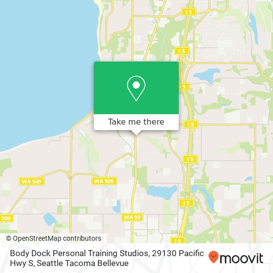 Mapa de Body Dock Personal Training Studios, 29130 Pacific Hwy S