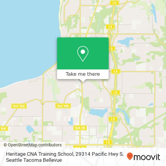 Heritage CNA Training School, 29314 Pacific Hwy S map
