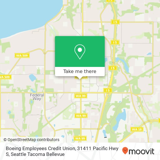 Boeing Employees Credit Union, 31411 Pacific Hwy S map