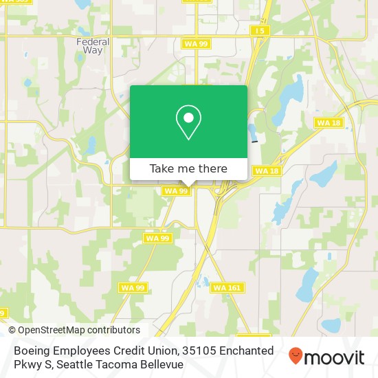 Mapa de Boeing Employees Credit Union, 35105 Enchanted Pkwy S