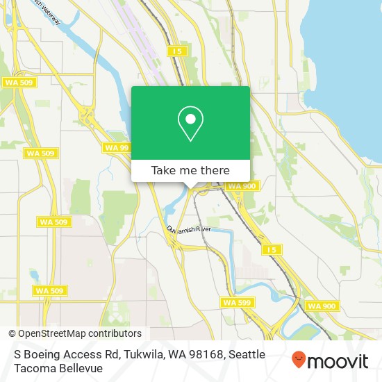 S Boeing Access Rd, Tukwila, WA 98168 map