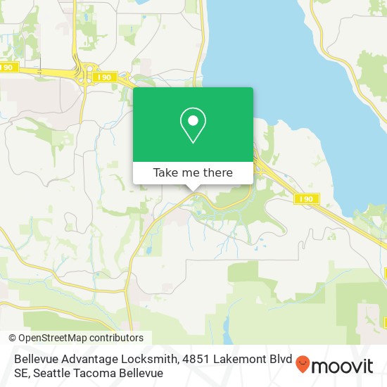 Mapa de Bellevue Advantage Locksmith, 4851 Lakemont Blvd SE
