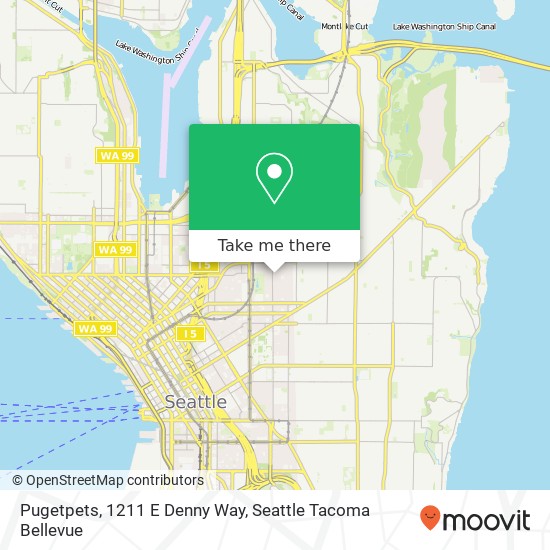 Mapa de Pugetpets, 1211 E Denny Way