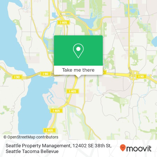 Seattle Property Management, 12402 SE 38th St map