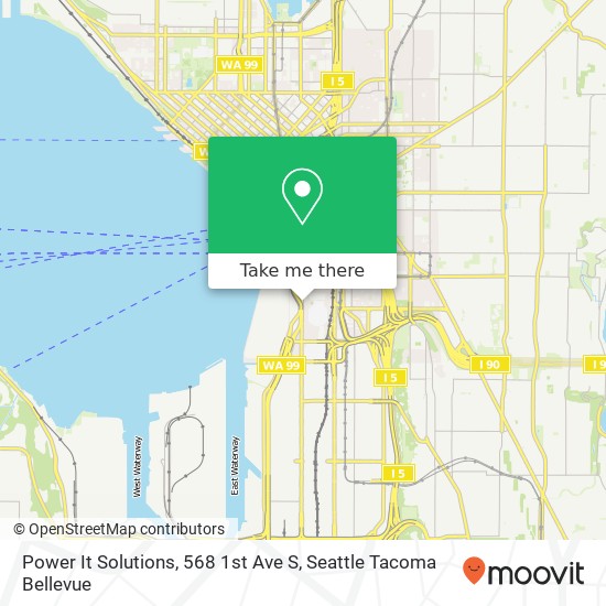 Mapa de Power It Solutions, 568 1st Ave S