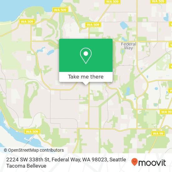 Mapa de 2224 SW 338th St, Federal Way, WA 98023