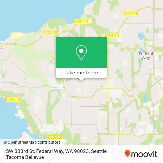 Mapa de SW 333rd St, Federal Way, WA 98023