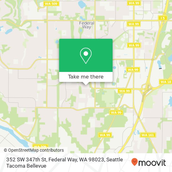 352 SW 347th St, Federal Way, WA 98023 map