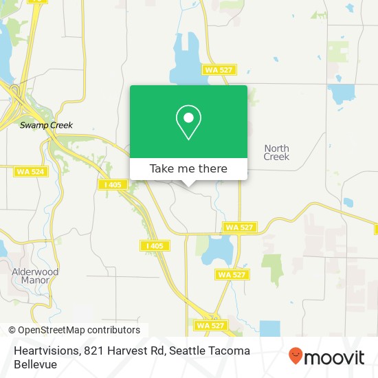 Mapa de Heartvisions, 821 Harvest Rd