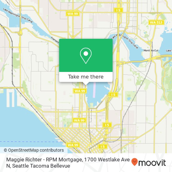 Mapa de Maggie Richter - RPM Mortgage, 1700 Westlake Ave N