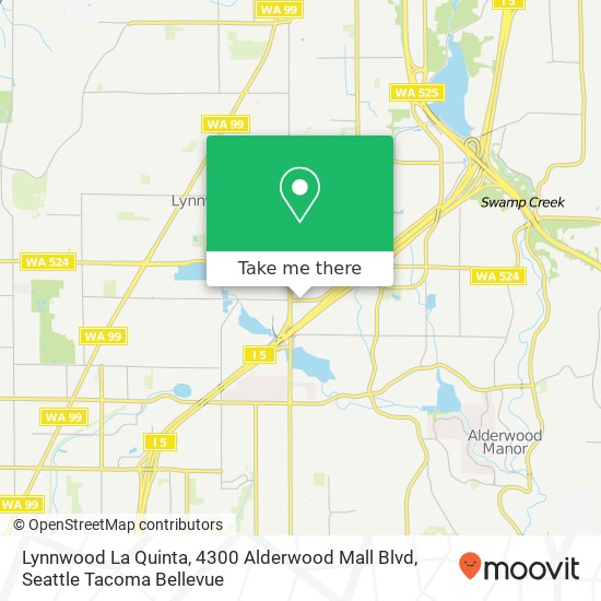 Mapa de Lynnwood La Quinta, 4300 Alderwood Mall Blvd