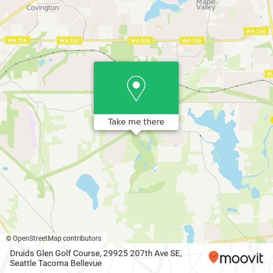 Druids Glen Golf Course, 29925 207th Ave SE map