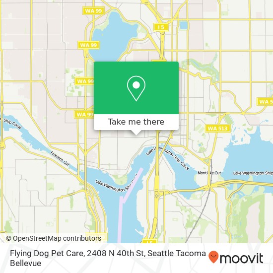 Mapa de Flying Dog Pet Care, 2408 N 40th St