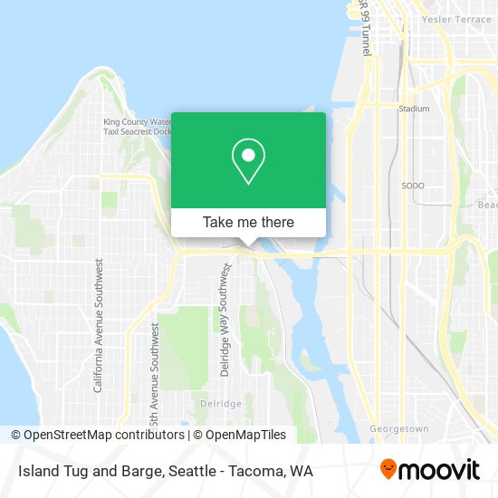 Island Tug and Barge map