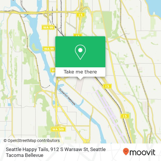 Seattle Happy Tails, 912 S Warsaw St map