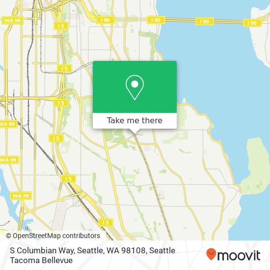 Mapa de S Columbian Way, Seattle, WA 98108