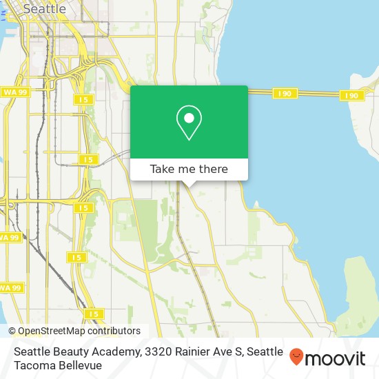 Mapa de Seattle Beauty Academy, 3320 Rainier Ave S