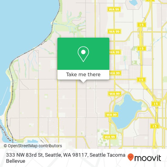 Mapa de 333 NW 83rd St, Seattle, WA 98117