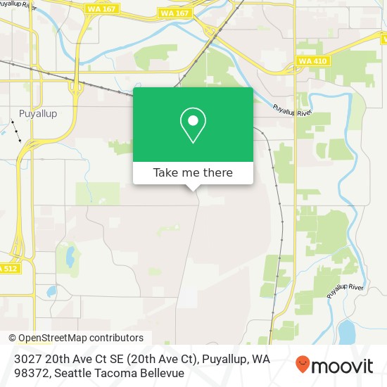 Mapa de 3027 20th Ave Ct SE (20th Ave Ct), Puyallup, WA 98372