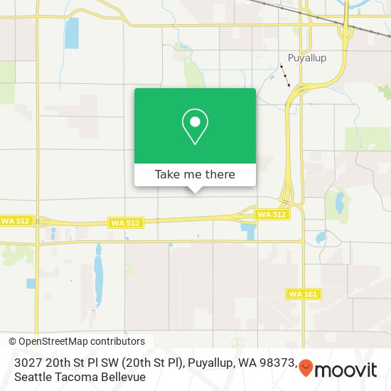 Mapa de 3027 20th St Pl SW (20th St Pl), Puyallup, WA 98373