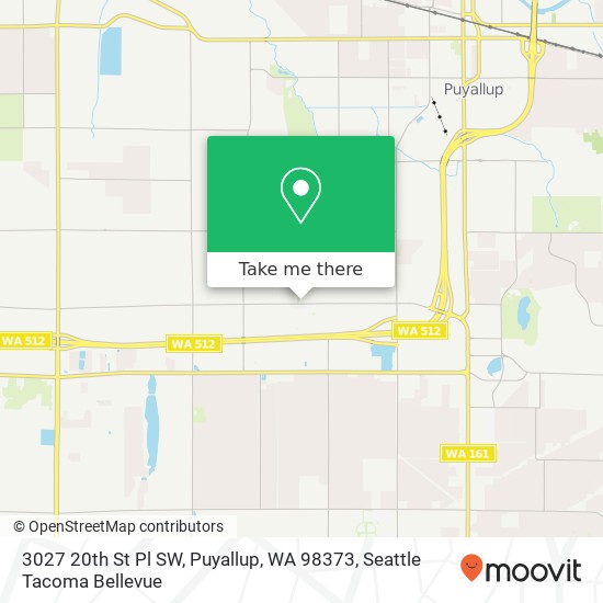 Mapa de 3027 20th St Pl SW, Puyallup, WA 98373