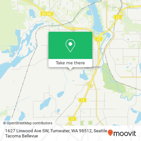 Mapa de 1627 Linwood Ave SW, Tumwater, WA 98512