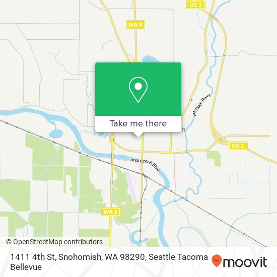 Mapa de 1411 4th St, Snohomish, WA 98290