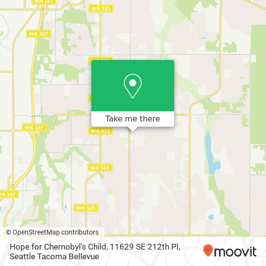 Mapa de Hope for Chernobyl's Child, 11629 SE 212th Pl