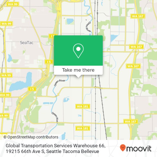 Global Transportation Services Warehouse 66, 19215 66th Ave S map