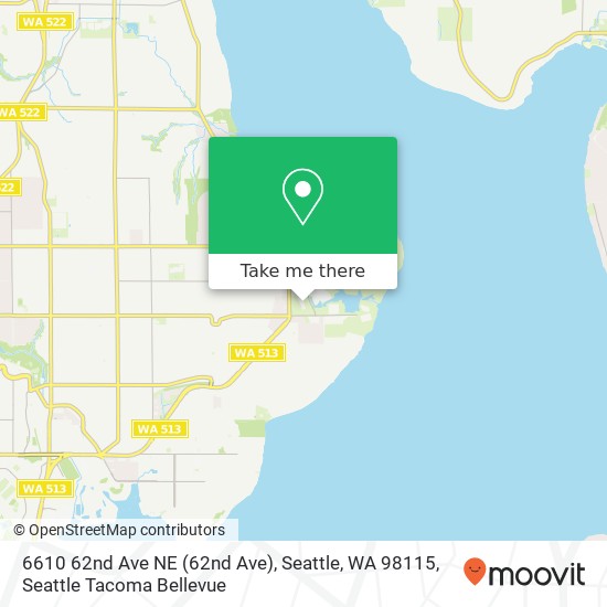 Mapa de 6610 62nd Ave NE (62nd Ave), Seattle, WA 98115