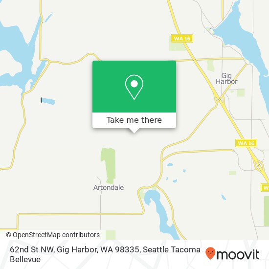 62nd St NW, Gig Harbor, WA 98335 map