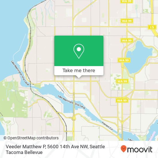 Veeder Matthew P, 5600 14th Ave NW map