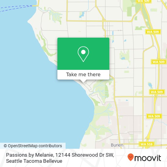 Mapa de Passions by Melanie, 12144 Shorewood Dr SW