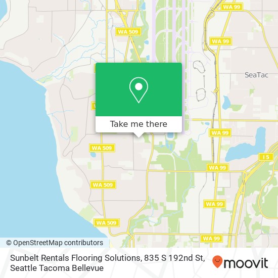 Mapa de Sunbelt Rentals Flooring Solutions, 835 S 192nd St