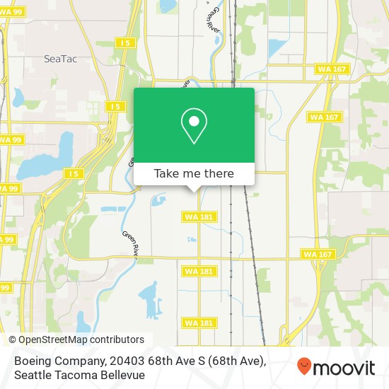 Mapa de Boeing Company, 20403 68th Ave S